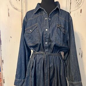 Wrangler Blue Denim Shirt Dress